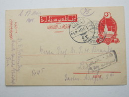 1918 , BERGAMA , Klarer Stempel Auf Ganzsache Mit Zensur  Nach Deutschland - Storia Postale