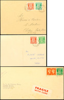 2 Briefe Mit Jeweils 1/2 D Und 1 D Und 1 Brief 1/2 D Mit Englischer Zusatzfrankatur über 2 D 100 Jahre Briefmarken, Kata - Andere & Zonder Classificatie