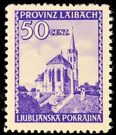 50 C Violett Mit Plattenfehler "Telegraphendrähte" Tadellos Postfrisch, Dopp. Gepr. Krischke, Mi. 140.-, Katalog: 49I ** - Altri & Non Classificati