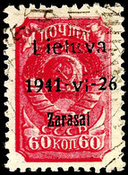 60 Kop.  Freimarke Mit Aufdruck In  Type I, Tadellos Gestempelt, Gepr. Prof. Dr. Klein VP, Mi. 200.-, Ex Sammlung Horst  - Other & Unclassified