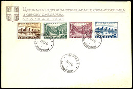 Wohltätigkeitsserie "Semendria" Mit Ersttagsonderstpl. BEOGRAD 1/1 Vom 22.9.41 In Schwarzer Farbe Auf Amtlichem FDC-Umsc - Otros & Sin Clasificación