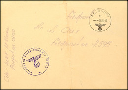 1942, Esten In Der Wehrmacht, Brief Mit Normstempel "b 6.6.42" Sowie Briefstempel Und Absenderangabe Mit Feldpostnummer  - Other & Unclassified