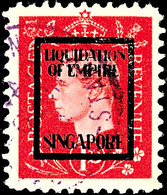 1 D Singapore Tadellos Gestempelt, Fotobefund Pieles VP, Mi. 140,-, Katalog: 10IVa O - Sonstige & Ohne Zuordnung