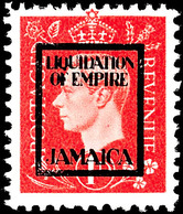 1 D Liquidation Of Empire, Jamaica, Tadellos Ungebraucht Ohne Gummi, Fotokurzbefund Pieles BPP: "einwandfrei", Mi. 140.- - Autres & Non Classés