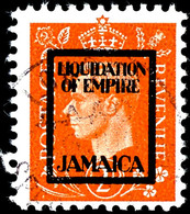 2 P. Liquidation Of Empire Mit Aufdruck "Jamaica", Tadellos Gestempelt, Fotobefund Pieles BPP" Echt, Einwandfrei", , Mi. - Otros & Sin Clasificación