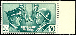 50 C. Hitler/Mussolini "Zwei Völker Ein Krieg", Tadellos Postfrisch, Sehr Seltene Marke Und Erst Seit Der 46. Auflage De - Otros & Sin Clasificación