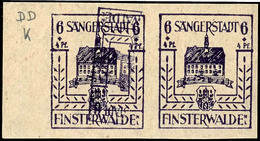 6 Pfg Freimarke, Abart "kopfstehender (Teil-)Doppeldruck", Waagerechtes Paar - Die Linke Marke Betreffend, Tadellos Post - Finsterwalde