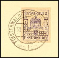 8+7 Pf. Dunkelblauviolett, Seltene Fehlfarbe, Tadelloses Briefstück, Gepr. Dr. Arenz, Mi. 200.-, Katalog: 5b BS - Finsterwalde