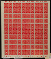 60 Pfg Ziffer Schwärzlichrosa, Plattendruckbogen Mit HAN 4026.46 2, Tadellos Postfrisch, Farbbestimmung Arge, Seltener B - Sonstige & Ohne Zuordnung