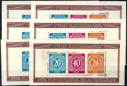 Briefmarkenausstellungs-Blocks, Drei Blockpaare, Zweimal Tadellos Postfrisch, Einmal Ungebraucht (rückseitig Minimal Sto - Sonstige & Ohne Zuordnung