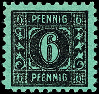 6 Pfg Freimarken Auf Opalgrün, Tadellos Postfrisch, Gepr. Zierer BPP, Mi. 120.-, Katalog: 8y ** - Otros & Sin Clasificación