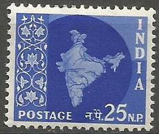 India - 1957 Map Of India 25np MLH *     Sc 285 - Ungebraucht