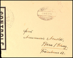 1946, Auslandsbrief Aus KONSTANZ Gebühr Bezahlt 9.4 In Die Schweiz Mit Zensurverschluss Und Stempel "G B.C." (zart Abges - Other & Unclassified