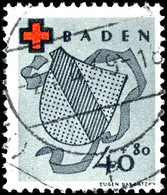 10 - 40 Pfg. Rotes Kreuz, Gestempelt, Geprüft Schlegel BPP, Mi. 400.-, Katalog: 42/45A O - Sonstige & Ohne Zuordnung