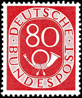 80 Pfg. Posthorn, Postfrisch, Eine Zahnverkürzung, Fotokurzbefund Schlegel D. BPP, Mi. 500.-, Katalog: 137 ** - Altri & Non Classificati