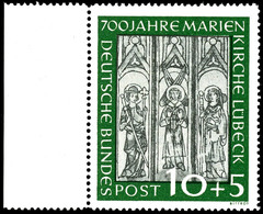 10 - 20 Pfg Marienkirche, Die 10 Pfg Mit Linkem Bogenrand, Tadellos Postfrisch, Gepr. Schlegel BPP, Mi. 220.-, Katalog:  - Altri & Non Classificati