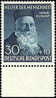 30 Pfg Henri Dunant, Unterrandstück, Tadellos Postfrisch, Gepr. Schlegel BPP, Mi. 90.-, Katalog: 159 ** - Autres & Non Classés