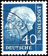 5 - 40 Pfg. Heuss Lumogen, Gestempelt "HILDESHEIM ... 63", Tadellos, Fotobefund Schlegel A. BPP, Mi. 450.-, Katalog: 179 - Andere & Zonder Classificatie