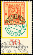 50 Pfg Tag Der Briefmarke 1978, Markant Verzähnte Marke, Dadurch Irregulär Nach Oben Links Dezentriertes Markenbild, Unt - Sonstige & Ohne Zuordnung