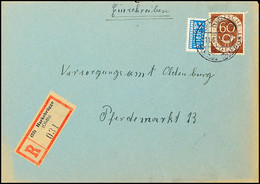 "HARKEBRÜGGE ÜBER BARSSEL (OLDBG) 11.6.53", Fern-R-Brief Mit Einzelfrankatur 60 Pfg Posthorn Nach Oldenburg (Ankstpl), K - Other & Unclassified