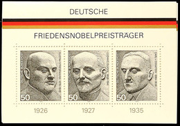 1975, Block-Ausgabe "Deutsche Friedensnobelpreisträger", 40 Stück Postfrisch, Mi. 120.-, Katalog: Bl.11(40) ** - Altri & Non Classificati