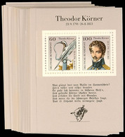 1991, Block-Ausgabe "Theodor Körner", 50 Stück Postfrisch, Mi. 150.-, Katalog: Bl.25(50) ** - Sonstige & Ohne Zuordnung