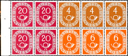 4+6+20 Pf., Posthorn, Heftchenblatt, Postfrisch, Mi. 370.-, Katalog: HBl.2 ** - Other & Unclassified