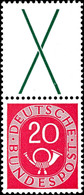 X+20 Pf., Posthorn, Senkr. Zusammendruck, Postfrisch, Mi. 550.-, Katalog: S7 ** - Se-Tenant