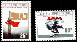 1985, "40 Jahrestag Des Sieges" Kpl. Tadellos Postfrisch, Auflage Nur 1370 Sätze, Mi. 220,--, Katalog: 2264/65 ** - Occ. Allemande: Albanie