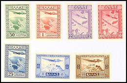 50 L. Bis 50 Dr. Flugpostmarken Junkers G23/24, Tadellos Ungebraucht, Katalog: 362/68 * - Griechenland