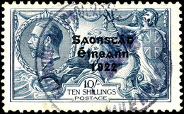 1922, 2/6 Und 10/- Je Tadellos Gestempelt, Mi. 370,--, Katalog: 37, 39 III O - Andere & Zonder Classificatie