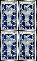 5 - 50 L. Biennale Von Venedig, Postfrischer Satz In 4er-Blocks, Mi. 400,-, Katalog: 767/70 ** - Autres & Non Classés