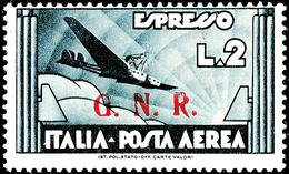 2 Lire Flugpost-Eilmarke Mit Aufdruck "G. N. R." In Type III, Tadellos Postfrisch, Fotoattest Dr. Avi SBPV, Mi. 1.200.-, - Autres & Non Classés