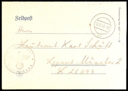 1943, Feldpostbrief Eines Deutschen Oberleutnants Der Feldpost-Nr. 06694 D = 4 Kp. Gven.Rgt. 383 (Kroatien) Mit Stummen  - Croazia