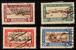 5 - 30 Rp Hochwassergeschädigte Komplett Tadellos Gestempelt, Mi. 130.-, Katalog: 78/81 O - Liechtenstein