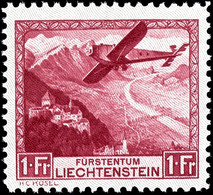 15 Rp. - 1 Fr. Flugpost, Postfrisch, Komplett, Fotoattest Reinhardt BPP, Mi. 640.-, Katalog: 108/13 ** - Liechtenstein