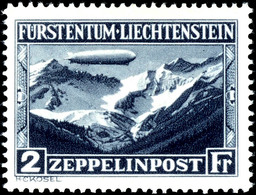 1931, 1 U. 2 Fr. Zeppelin, Postfrisch, Mi. 700.-, Katalog: 114/15 ** - Liechtenstein