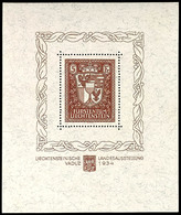 1934, Vaduz - Block, Postfrisch, Tadellos, Fotoattest Reinhardt BPP, Mi. 2.800.-, Katalog: Bl.1 ** - Liechtenstein