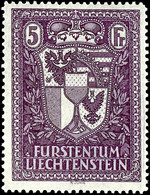 5 Fr. Landeswappen, Postfrisch, Mi. 850.-, Katalog: 142 ** - Liechtenstein