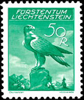 10 - 50 Rp. Adler, Geriffelter Gummi, Komplett Postfrisch, Mi. 300.-, Katalog: 143/47y ** - Liechtenstein