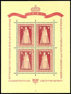 10 Fr. Madonna Von Dux, Kleinbogen Kennbuchstabe B, Postfrisch, Mi. 500,-, Katalog: 197Klbg ** - Liechtenstein