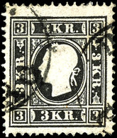 1858, 2 - 15 Kr. Franz Joseph, Type II, 6 Werte Komplett, Sauber Gestempelt, Teils Kleine Einschränkungen (3 Kr. Schwarz - Otros & Sin Clasificación