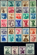 1948, 3 G - 10 S. Trachten, 34 Werte Komplett, Tadellos Postfrisch, Unsigniert, Mi. 330.-, Katalog: 893/926 ** - Autres & Non Classés