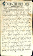 1,05 Kr. Zeitungsmarke Kaiser Franz Joseph Blau, Auf Kompletter Zeitung "Wiener Geschäftsbericht No. 117", Gestempelt "B - Autres & Non Classés