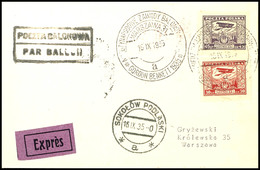 1935, Gordon-Bennett-Rennen, Express-Brief Mit 30 Und 45 Gr. Flugpost Mit Sonderstempel "WARSZAWA 31 / GORDON BENNETT 16 - Otros & Sin Clasificación