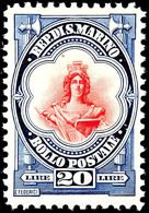 20 L. Freimarken Nationale Symbole 1929, Tadellos Ungebraucht Mit Originalgummi Und Kleiner Falzspur, Mi. 900,- Für **,  - San Marino