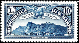 1931, 50 C. - 10 L. Flugpost, 10 Werte Komplett, Tadellos Ungebraucht, Seltener Satz, Mi. 1.500.- Für Postfrisch, Katalo - San Marino