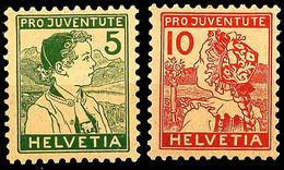 Pro Juventute 1915, Beide Werte In Ungebrauchter Kabinetterhaltung, Mi. 110.-, Katalog: 128/29 * - Andere & Zonder Classificatie