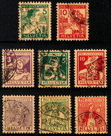 Pro Juventute 1915, 1916 Und 1917, Drei Kpl. Sauber Gestempelte, Tadellos Satzausgaben, Mi. 380.-, Katalog: 128/35 O - Andere & Zonder Classificatie