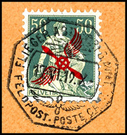 1919, Flugpostmarke Gestempelt Auf Luxusbriefstück, Tadellos, Mi. 160,-, Katalog: 145 BS - Andere & Zonder Classificatie